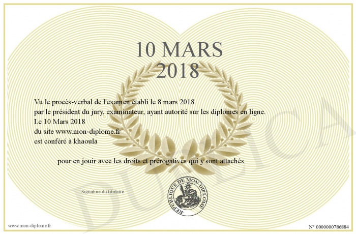 diplome universitaire 2018